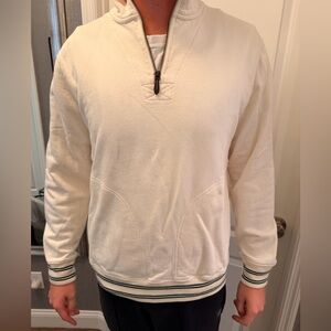 J. Crew Men's Off-White Zip-Up Sweater